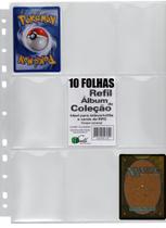 10 Folhas Fichário, Álbum Pasta 11 Furos Universal 9 Bolsos Cards Cartas Pokémon Magic Yugioh 10 Folhas Fichário, Álbum Pasta 11 Furos Universal 9 Bolsos Cards Cartas Pokémon Magic Yugioh