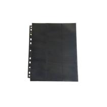 10 Folhas Fichário Preto 22,5x29 mm com 18 Bolsos 11 Furos 10 Folhas Fichário Preto 22,5x29 mm com 18 Bolsos 11 Furos
