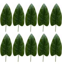 10 Folhas Grande Lisa Artificial Ornamental Decoração 90cm