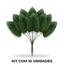 10 Folhas Grande Lisa Artificial Ornamental Decoração 90cm 10 Folhas Grande Lisa Artificial Ornamental Decoração 90cm
