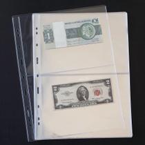 10 Folhas Para Cédulas Acetato 2 Divisões 32x24cm S/Bolso 3BZN 10 Folhas Para Cédulas Acetato 2 Divisões 32x24cm S/Bolso 3BZN