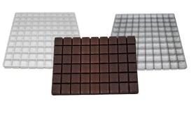 10 Forma Berço Bombom Barra 3X3 54 Cavidades (10Und) Branqui