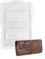10 Forma Simples Barra Amo Você 01 Molde P/chocolate Amor