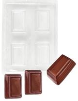 10 Forma Simples Barra Retangular 50g Molde P/chocolate
