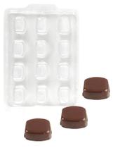 10 Forma Simples Bombom Retangular Liso Clássico Molde