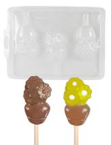 10 Forma Simples Pirulito Vaso Com Flor Fofo Florido Molde 10 Forma Simples Pirulito Vaso Com Flor Fofo Florido Molde