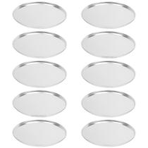 10 Formas de pizza redonda alumínio 35cm reforçada assadeira