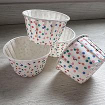 10 Forminhas de papel para Cupcake Forneável Branca Poá Colorida - Inspire sua Festa Loja 10 Forminhas de papel para Cupcake Forneável Branca Poá Colorida - Inspire sua Festa Loja