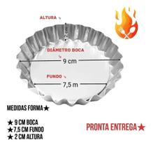 10 Forminhas De Torta Crespa -Alumínio de Qualidade -Fundo solto Tortinha- Entrega rápida ! - FARNESE