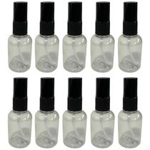 10 Frascos Plástico Pet 45ml Válvula Spray Para Perfume