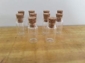 10 frascos Vidro Penicilina com rolha 1 ml - Pingente/ Colar 10 frascos Vidro Penicilina com rolha 1 ml - Pingente/ Colar