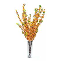 10 Galhos Cerejeira Pessegueiro Artificial Ramos Laranja 10 Galhos Cerejeira Pessegueiro Artificial Ramos Laranja