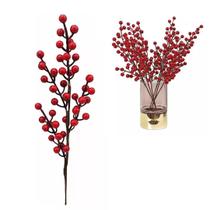 10-Galhos de Azevinho/Cereja Artificial P/Enfeite De Natal 10-Galhos de Azevinho/Cereja Artificial P/Enfeite De Natal