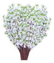 10 galhos flores de cerejeiras brancas 123cm 10 galhos flores de cerejeiras brancas 123cm