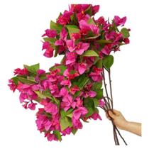 10 Galhos Hastes Flores Artificiais De Bougainville 80cm