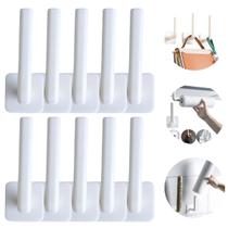 10 Ganchos Adesivo de Parede Cabide Porta Papel Toalha