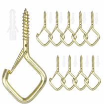10 ganchos de rosca para olhal, para pendurar, uso pesado, com trava de segurança. Ganchos de metal para teto para pendurar plantas, xícaras, sinos de vento, comedouros para pássaros e luzes de Natal, para uso interno e externo, 2,36 polegadas (sem broca) 10 ganchos de rosca para olhal, para pendurar, uso pesado, com trava de segurança. Ganchos de metal para teto para pendurar plantas, xícaras, sinos de vento, comedouros para pássaros e luzes de Natal, para uso interno e externo, 2,36 polegadas (sem broca)