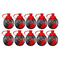 10 Garrafa Infantil Bola Lembrancinha Homem Aranha 300ml