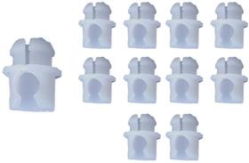 10 Grampo Bucha Maçaneta Porta Gol Parati Saveiro G2 G3 Branca