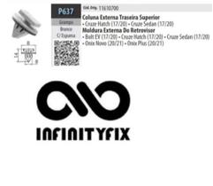 10 grampo moldura retrovisor externa e da coluna externa traseira superior-p637 10 grampo moldura retrovisor externa e da coluna externa traseira superior-p637