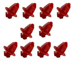 10 Grampos Presilhas Vermelho Moldura Paralama Hilux 10 Grampos Presilhas Vermelho Moldura Paralama Hilux