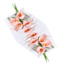 10 hastes copo de leite silicone flor permanente - pink