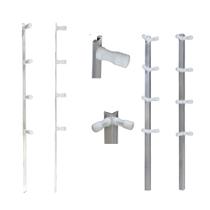 10 Hastes M e 4 canto Alumínio 75cm Cerca eletrica 4 Isolad