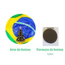 10 imãs de geladeira Brasil e Nossa Senhora Aparecida - Ágape bottons