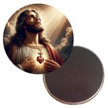 10 imãs de geladeira Sagrado Coração de Jesus - Ágape bottons