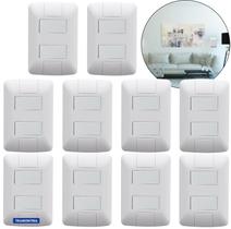 10 Interruptor (apagador) Duplo Simples Tramontina aria branco 6a 250v