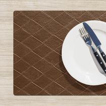 10 Jogo Americano Impermeável Kori Caramelo PVC Imita Couro