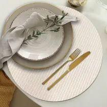 10 Jogo Americano Redondo Sousplat Mesa Posta Luxo Liz Ar 10 Jogo Americano Redondo Sousplat Mesa Posta Luxo Liz Ar