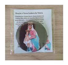 10 kits botton e oração Nossa Senhora da Vitória - Ágape bottons