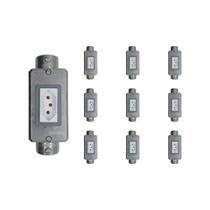 10 Kits Condulete 3/4 Placa 1 Posto e Mod Tomada Tramontina