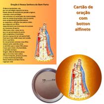10 kits de botton com oração de Nossa Senhora do Bom Parto - Ágape bottons