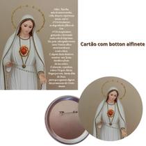 10 kits de botton de Nossa Senhora com oração Salve Rainha