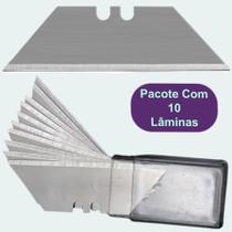 10 Lamina Trapezoidal Para Estilete Profissional Refil 19mm Aço Sk5 10 Lamina Trapezoidal Para Estilete Profissional Refil 19mm Aço Sk5