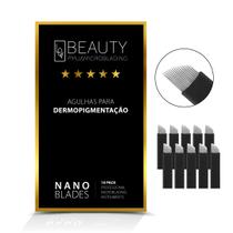 10 Lâminas Lovbeauty Nano Blade 15u 0.15mm Flex Ultra Fina Cor Preto