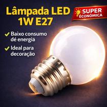 10 Lâmpada Bolinha 1w E27 Mini Luz Suave Decorativa Iluminação Econômica para Camarim Abajur Pendente