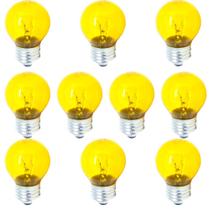 10 Lâmpada Bolinha Amarela 40w Incandescente E-27 127v 10 Lâmpada Bolinha Amarela 40w Incandescente E-27 127v