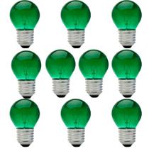 10 Lâmpada Bolinha Verde 40w Incandescente E-27 127v 10 Lâmpada Bolinha Verde 40w Incandescente E-27 127v
