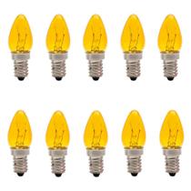 10 Lâmpada Chupeta Ambar 7w 220v Incandescente E-12