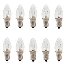 10 Lâmpada Chupeta Clara 7w Incandescente E-14 127v