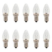 10 Lâmpada Chupeta Clara 7w Incandescente E-14 220v 10 Lâmpada Chupeta Clara 7w Incandescente E-14 220v