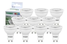 10 Lâmpada De Led Dicróica Mr16 Tdl 50 7w Gu10 Taschibra 4000k 10 Lâmpada De Led Dicróica Mr16 Tdl 50 7w Gu10 Taschibra 4000k