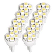 10 Lâmpada Esmagada Grande 12v 4 Leds Branco Hi Sinalização