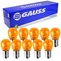 10 Lâmpada Gauss Miniatura Amarela 21/5W 24V BAU15S 1 Polo GL1056B