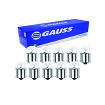 10 Lâmpada Gauss Miniatura Incolor R10w 12v Ba15s 1 Polo