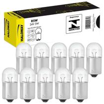 10 Lâmpada Haloway R5W 24V BA15S 5W 1 Polo Sinalização