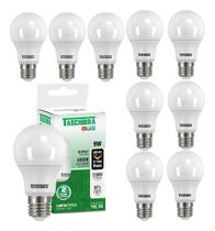 10 Lâmpada Led Bulbo A60 9w E27 4000k Branco Neutro Taschibra